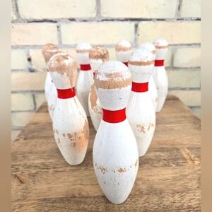 Vintage Wooden Bowling Pins